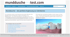 Desktop Screenshot of munddusche-test.com
